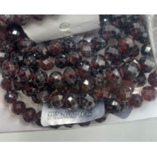 6 mm Gemstone Round Faceted Bracelet - 10 pcs pack - Garnet