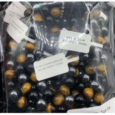 8 mm XL 8.5 inch Round Bead (Drawstring) Bracelet - 10 pcs pack - Triple Power (Black Obsidian, Hematite, and Tigereye)