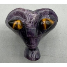 Alien Head 1.5 Inch Figurine - Amethyst Alien Head 1.5 Inch Figurine - Amethyst