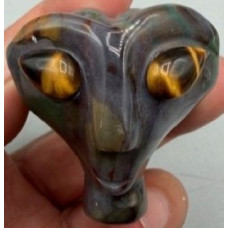 Alien Head 1.5 Inch Figurine - Fancy Jasper Alien Head 1.5 Inch Figurine - Fancy Jasper