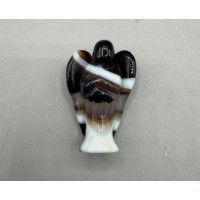 Angel 1.5 Inch Figurine - Black Banded Agate Angel 1.5 Inch Figurine - Black Banded Agate