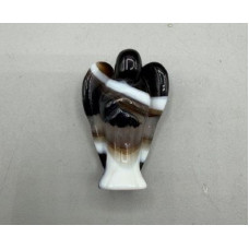 Angel 1.5 Inch Figurine - Black Banded Agate Angel 1.5 Inch Figurine - Black Banded Agate
