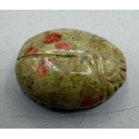 Scarab Beetle 1.5 Inch Figurine - Unakite