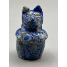 Cat in Cup 1.5 Inch Figurine - Lapis Cat in Cup 1.5 Inch Figurine - Lapis