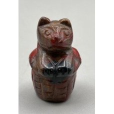 Cat in Cup 1.5 Inch Figurine - Rainbow Jasper Cat in Cup 1.5 Inch Figurine - Rainbow Jasper