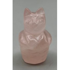 Cat in Cup 1.5 Inch Figurine - Rose Quartz Cat in Cup 1.5 Inch Figurine - Rose Quartz
