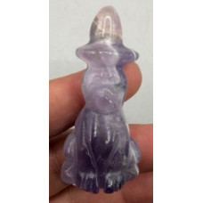 Cat Witch 1.5 Inch Figurine - Amethyst