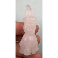 Cat Witch 1.5 Inch Figurine - Rose Quartz