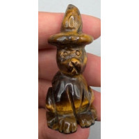 Cat Witch 1.5 Inch Figurine - Tiger Eye Cat Witch 1.5 Inch Figurine - Tiger Eye