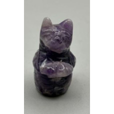 Cat in Cup 1.5 Inch Figurine - Amethyst Cat in Cup 1.5 Inch Figurine - Amethyst