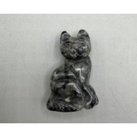 Cat Sitting 1.5 Inch Figurine - Yooperlite Cat Sitting 1.5 Inch Figurine - Yooperlite