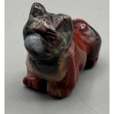 Dog Kogi 1.5 Inch Figurine - Rainbow Jasper