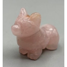 Dog Kogi 1.5 Inch Figurine - Rose Quartz