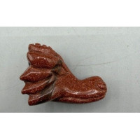 Dragon Head 1.5 Inch Figurine - Goldstone Dragon Head 1.5 Inch Figurine - Goldstone
