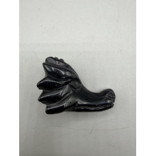 Dragon Head 1.5 Inch Figurine - Obsidian Dragon Head 1.5 Inch Figurine - Obsidian