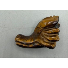 Dragon Head 1.5 Inch Figurine - Tiger Eye Dragon Head 1.5 Inch Figurine - Tiger Eye