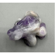 Frog Classic 1.5 Inch Figurine - Amethyst Banded Frog Classic 1.5 Inch Figurine - Amethyst Banded