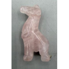 Giraffe Standing 1.5 Inch Figurine - Rose Quartz