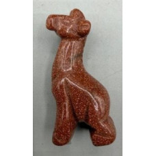 Giraffe Standing 1.5 Inch Figurine - Goldstone