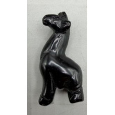 Giraffe Standing 1.5 Inch Figurine - Obsidian