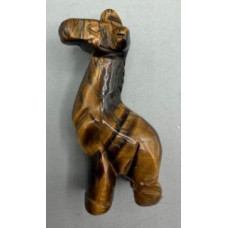 Giraffe Standing 1.5 Inch Figurine - Tiger eye