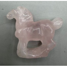 Horse (Mustang) 1.5 Inch Figurine - Rose Quartz