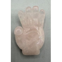 Hamsa 1.5 Inch Figurine - Rose Quartz