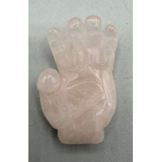 Hamsa 1.5 Inch Figurine - Rose Quartz
