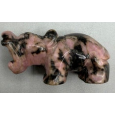 Hippo 1.5 Inch Figurine - Rhodonite Hippo 1.5 Inch Figurine - Rhodonite