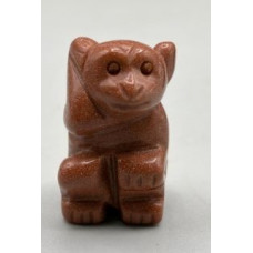 Monkey 1.5 Inch Figurine - Goldstone Monkey 1.5 Inch Figurine - Goldstone