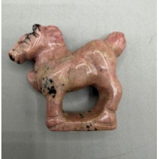 Horse (Mustang) 1.5 Inch Figurine - Rhodonite Horse (Mustang) 1.5 Inch Figurine - Rhodonite