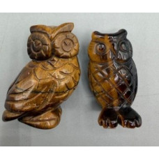 Owl 1.5 Inch Figurine - Tiger Eye Owl 1.5 Inch Figurine - Tiger Eye