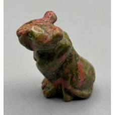 Panther Sitting 1.5 Inch Figurine - Unakite
