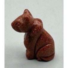 Panther Sitting 1.5 Inch Figurine - Goldstone Panther Sitting 1.5 Inch Figurine - Goldstone