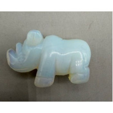 Rhino 1.5 Inch Figurine - Opalite Rhino 1.5 Inch Figurine - Opalite