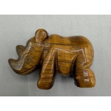 Rhino 1.5 Inch Figurine - Tiger Eye Rhino 1.5 Inch Figurine - Tiger Eye