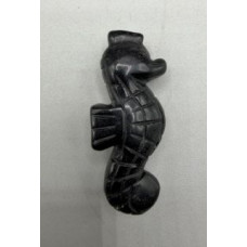 Seahorse 1.5 Inch Figurine - Black Obsidian Seahorse 1.5 Inch Figurine - Black Obsidian