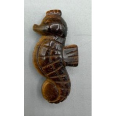 Seahorse 1.5 Inch Figurine - Tiger Eye Seahorse 1.5 Inch Figurine - Tiger Eye