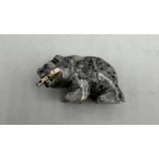 Bear with fish 1.5 Inch Figurine - Yooperlite