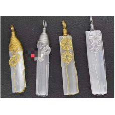 GPK - Selenite Wired Point Pendant (About 2.5 inch) - 10 pcs pack