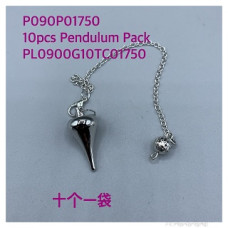 GPK Pendulum metal (about 1 inch pendant and 7 inch chain)  in Silver color - 10 pcs pack