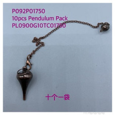 GPK Pendulum metal (about 1 inch pendant and 7 inch chain)  in Bronze color - 10 pcs pack