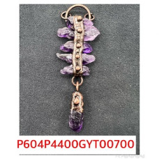 GP Amethyst point with spikes pendant (about 4 inch)