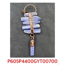 GP Kyanite flat stones holding by bronze color holder (about 4 inch)