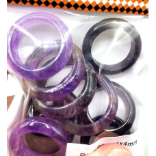 Gemstone Rings - Stone Ring Band - 10 pcs Mix Size pack - Amethyst