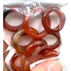 Gemstone Rings - Stone Ring Band - 10 pcs Mix Size pack - Carnelian