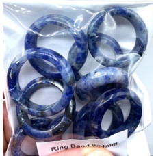 Gemstone Rings - Stone Ring Band - 10 pcs Mix Size pack - Sodalite