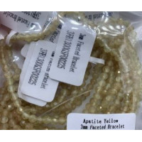 3 mm Faceted Gemstone Stretch Bracelet - 10 pcs pack - Apatite Yellow 3 mm Faceted Gemstone Stretch Bracelet - 10 pcs pack - Apatite Yellow