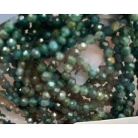 3 mm Faceted Gemstone Stretch Bracelet - 10 pcs pack - Moss Agate 3 mm Faceted Gemstone Stretch Bracelet - 10 pcs pack - Moss Agate