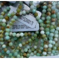 3 mm Faceted Gemstone Stretch Bracelet - 10 pcs pack - Opal Green